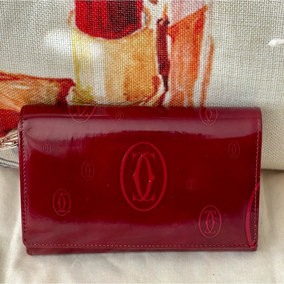 CARTIER PARIS Patent Leather⭐️Happy Birthday⭐️Stunning Zipper-Pull⭐️AuThEnTiC - Picture 1 of 16